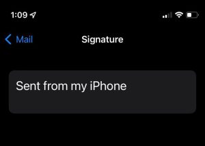Firma de correo electrónico por defecto en iPhone