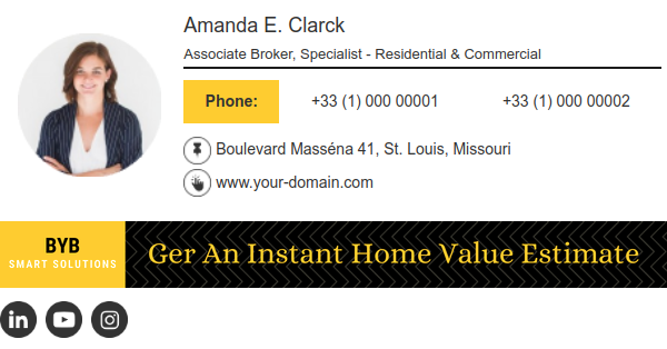 Realtor email signature with your headshot.