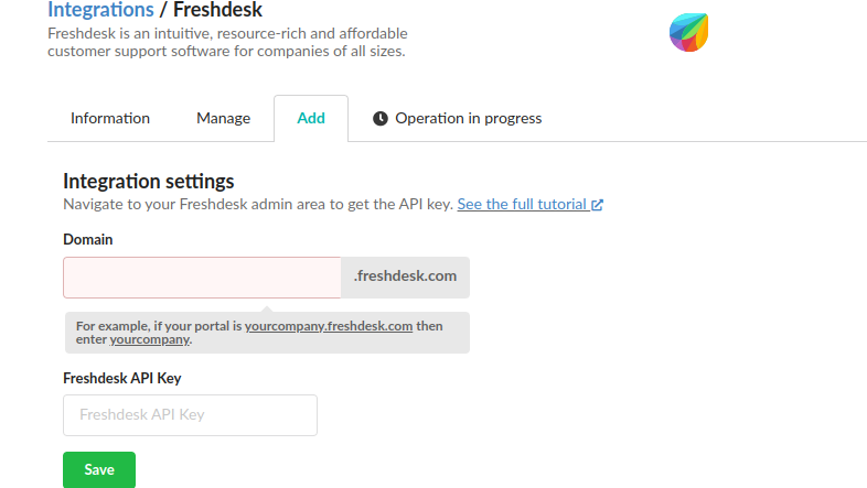 Como integrar a Bybrand com o Freshdesk