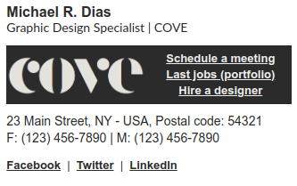 Branded Graphic Designer Email Signature