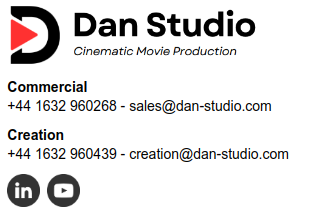 Example of broad HTML signature for film studio.