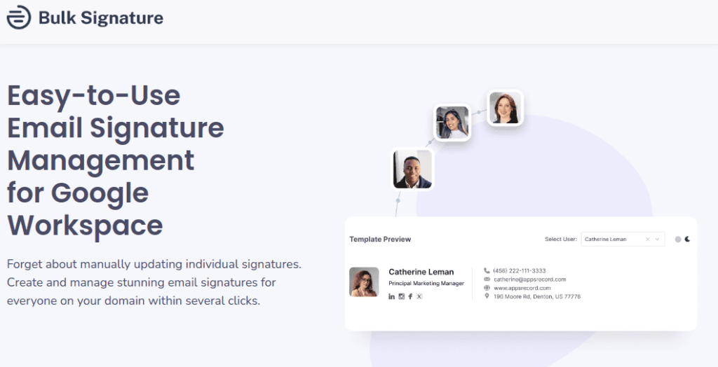 BulkSignature website.