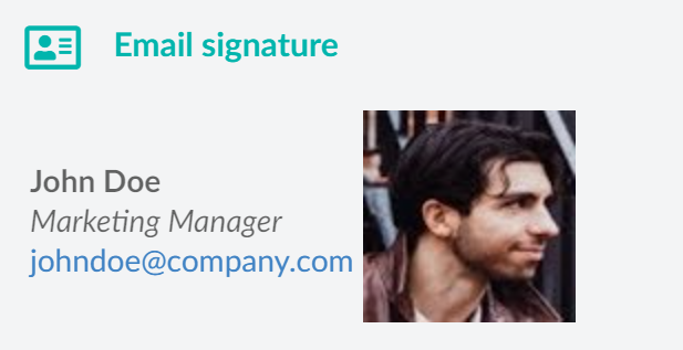 Example of email signature with image.