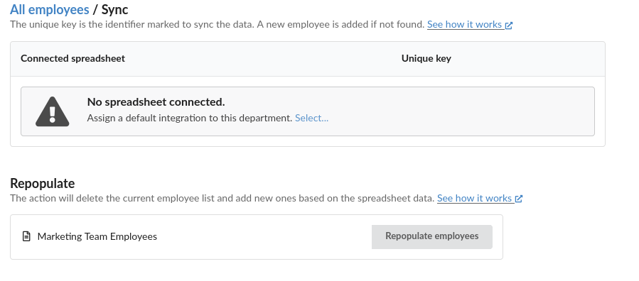 Google Sheets reconnect